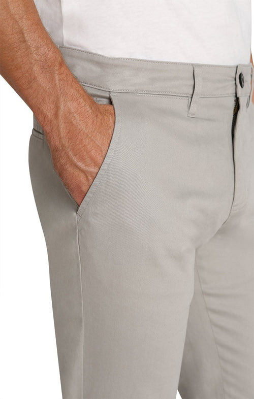 Secondary Image - Light Stone Straight Fit Stretch Bowie Chino