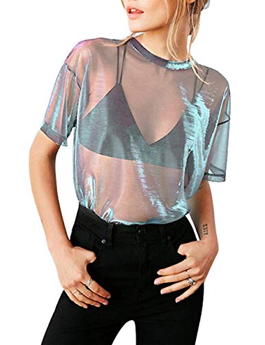 silver sheer top