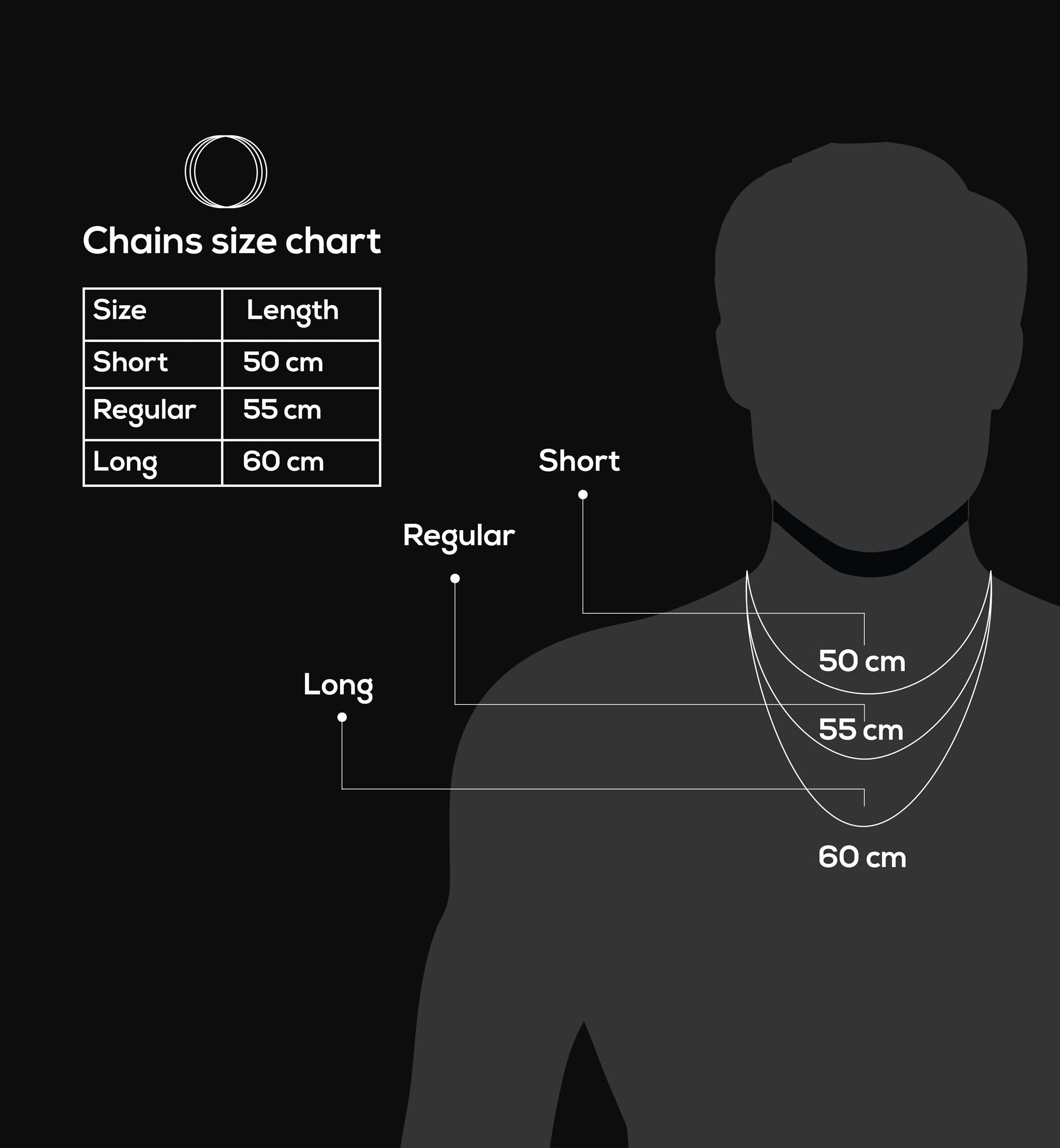 guide des tailles de chaînes pour hommes comment mesurer la taille d'une chaîne