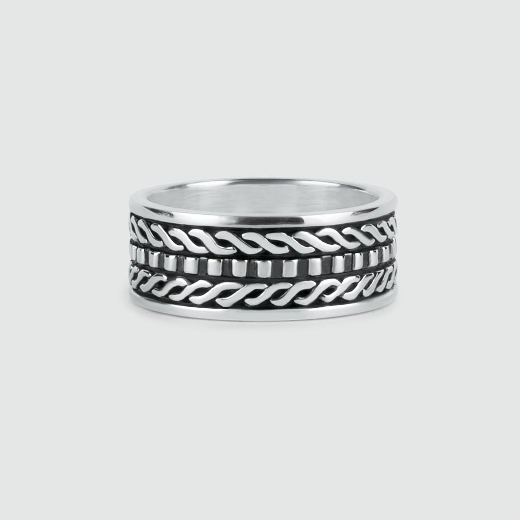 Buy CLARA Mens Pure 925 Sterling Silver Monte Adjustable Ring | Shoppers  Stop