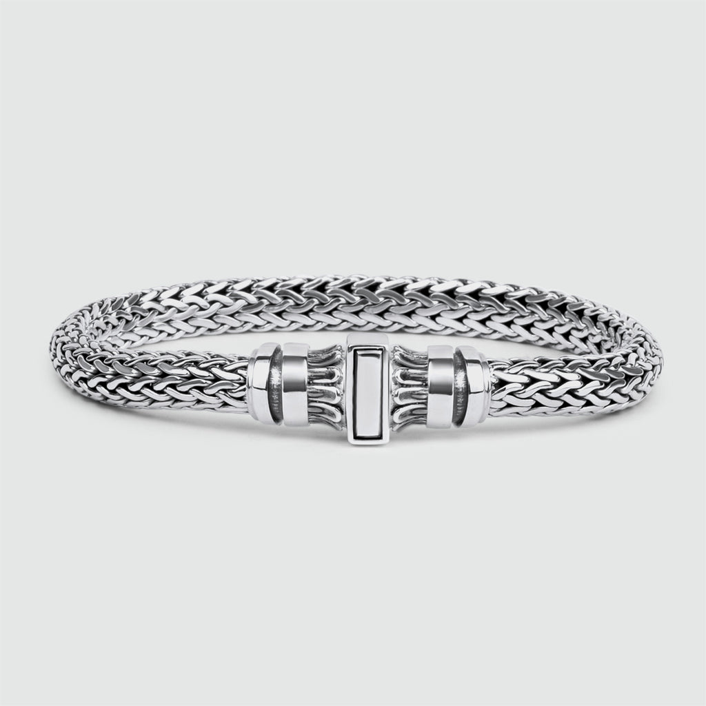 Buy Luxury Minimalistic Silver Bracelet For Men Online - Brantashop