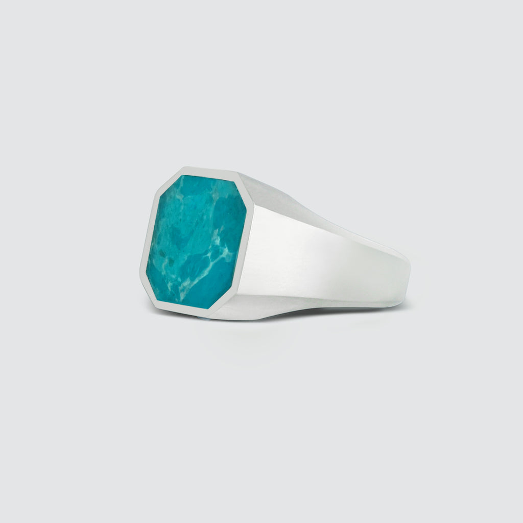 Sterling Silver Amaroo Turquoise Ring | Crystal Rings by Made In Earth US