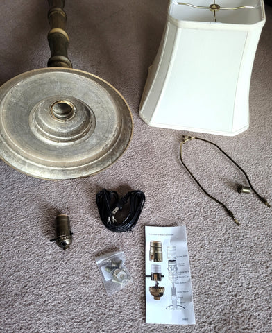 Photo of lamp base and some parts