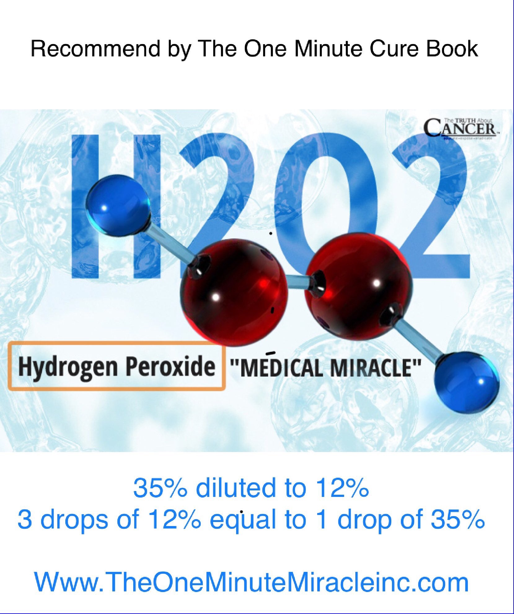 How to dilute 12 Hydrogen Peroxide Food Grade The One Minute Miracle