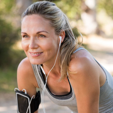 mature woman jogging