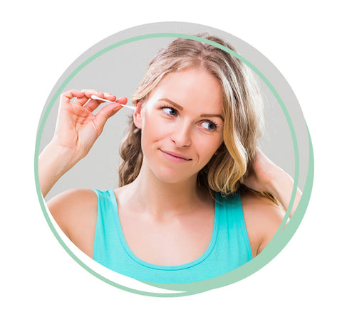 Person Cleaning Earwax