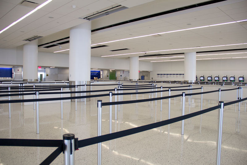 Visiontron Airport Stanchions Retracta Belt Black Belt