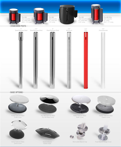 Complete Information For Cassette Post And Base Options Queue Solutions Retractable Belt Stanchions