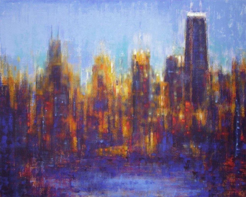 Chicago Cityscape Canvas Print - "Chicago Skyline Impressions