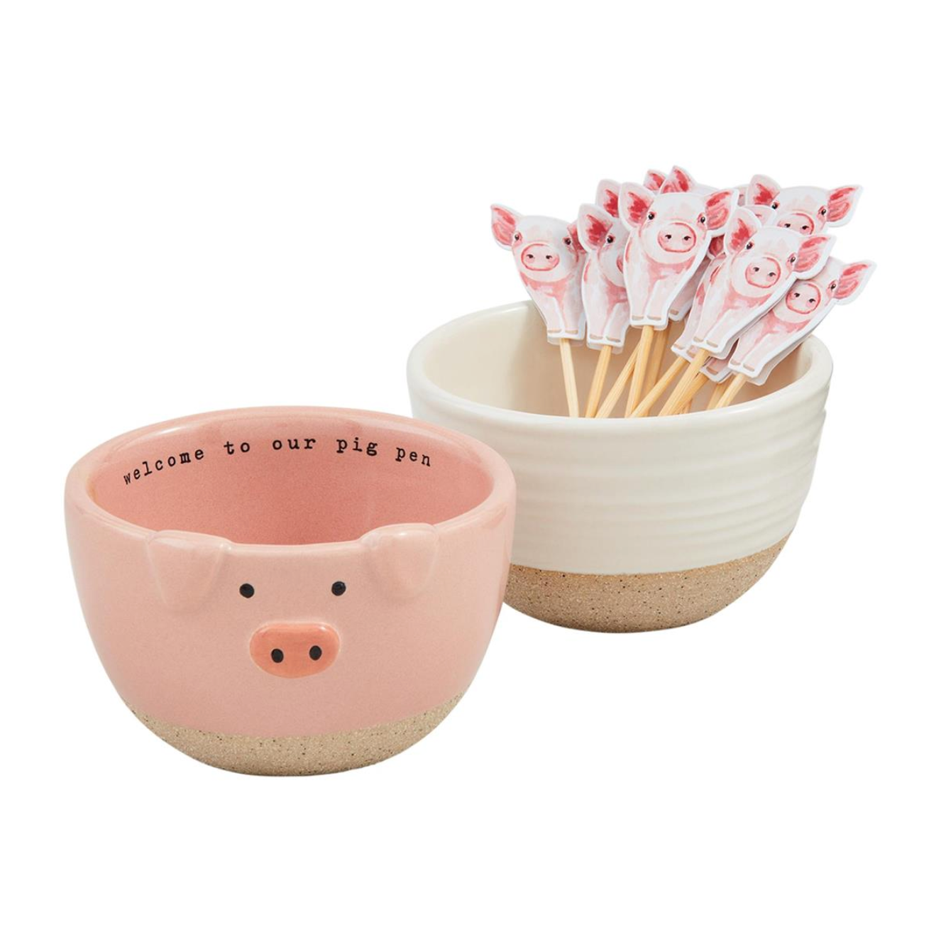 Pig Tidbit Bowl & Toothpick Set