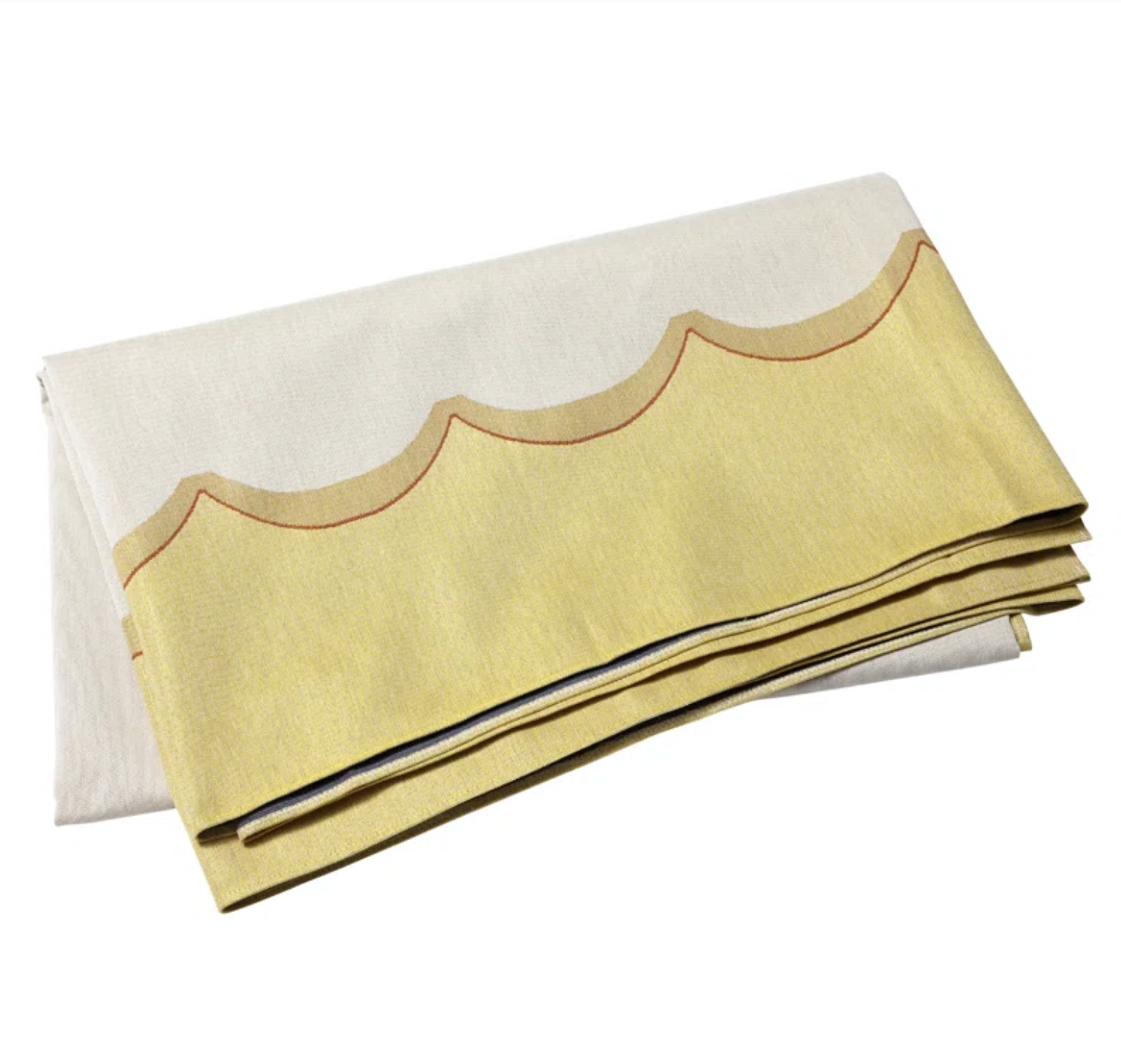VIETRI Tavola Yellow Scalloped Tablecloth