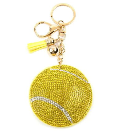 Crystal Key Chain- Tennis Ball