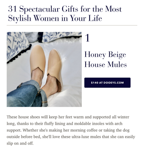 Dooeys House Mules | Gifts for the Most Stylish Women in your Life