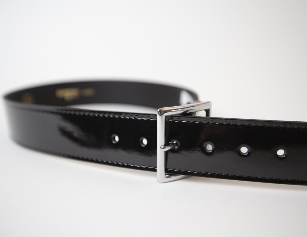 patent leather belt