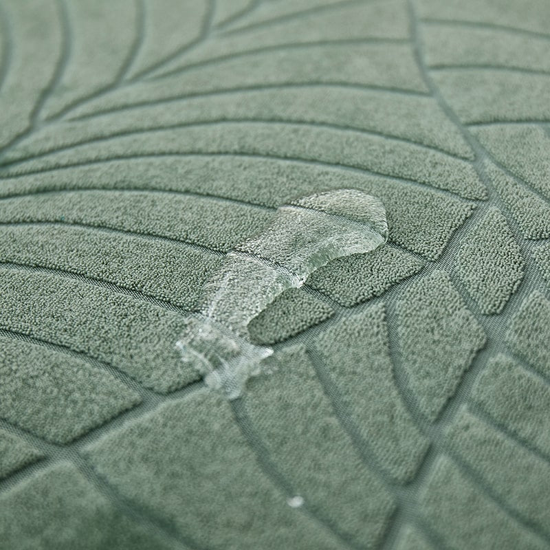 tissu imperméable feuille vert d'eau