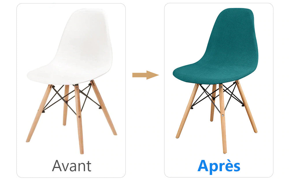 avant après housse de chaise scandinave