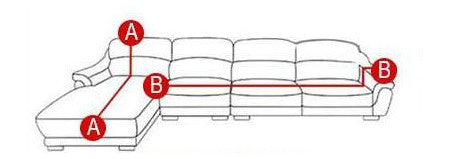 choix des tailles de housses pour canapé en L
