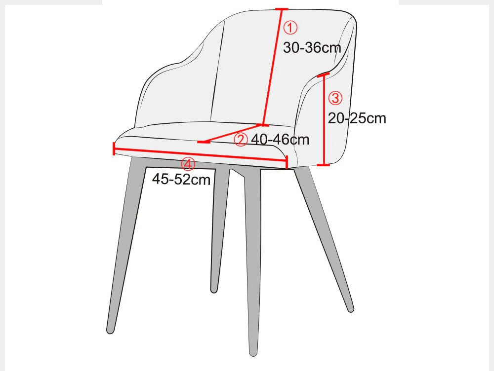 dimensions housse de chaise scandinave