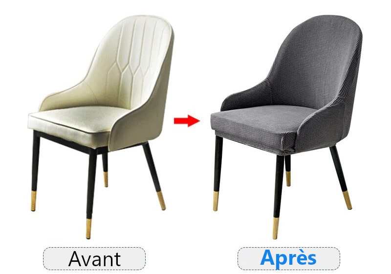 avant après housse de chaise scandinave