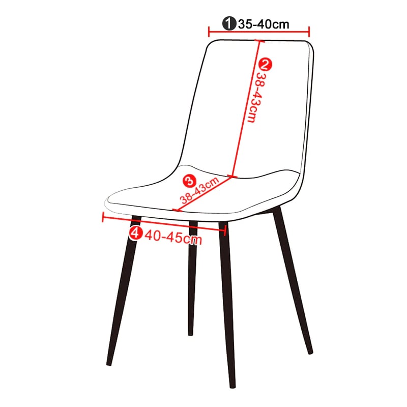 dimensions housse de chaise scandinave Molde