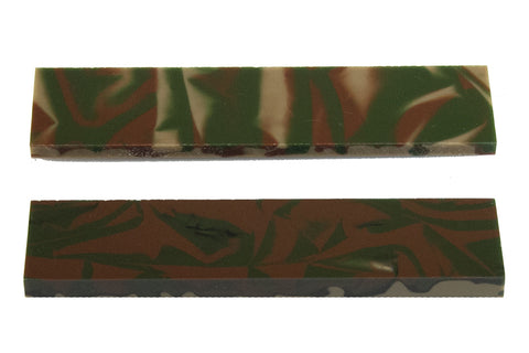 Woodland Camo Knife Scales - 0.22 x 1.5 x 5 - 2 pieces - Sanded