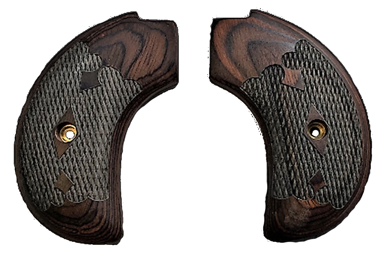 *Heritage Arms Rough Rider * 6 & 9 Shot Grips (.22 &.22 Mag) - Birdshead -  Gentlemen Rosewood checkered engraved grips - Fits Birdshead Model Only