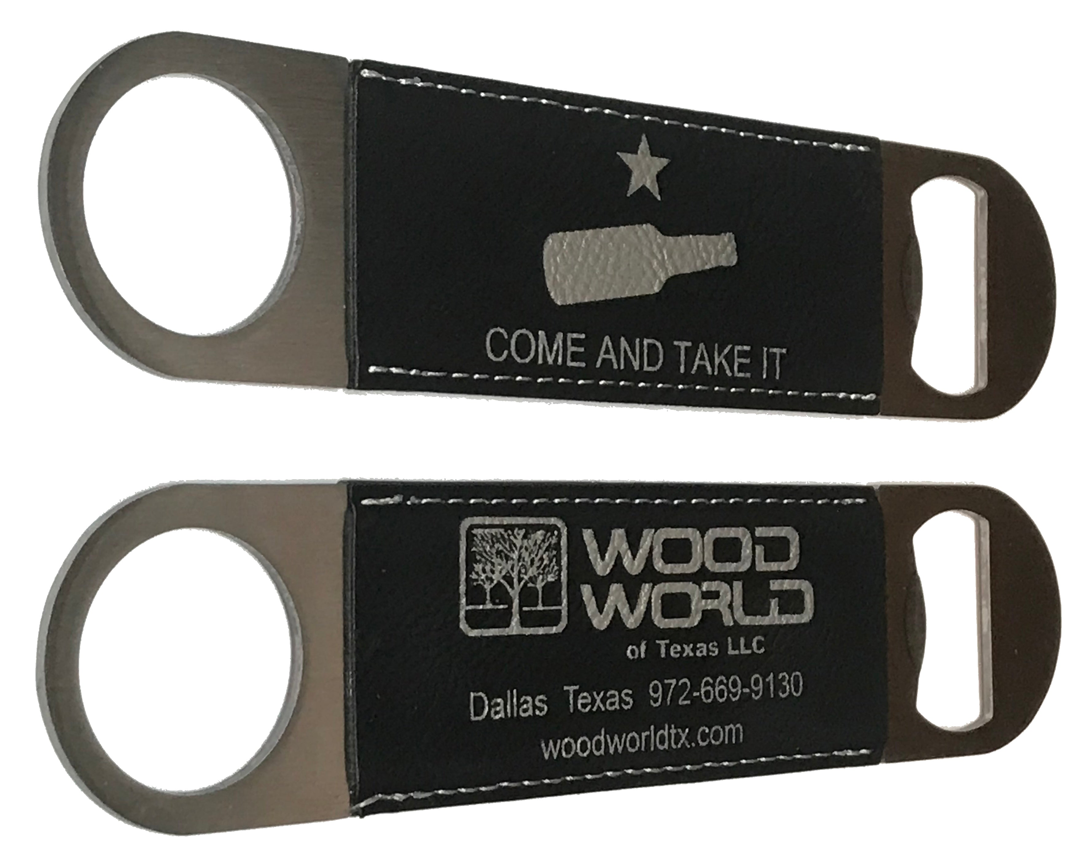 Bottle Opener - Wood World * Come and Take It * Bartender Style Bottle Opener