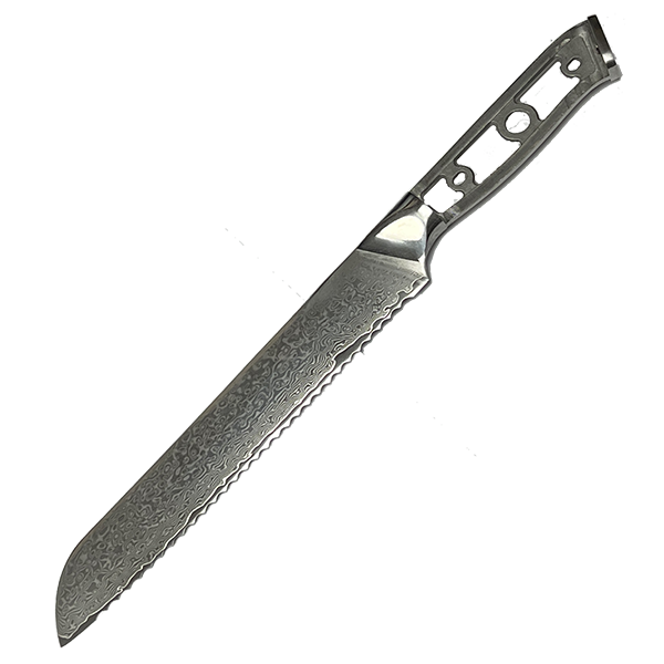 * VG10 Raindrop Pattern - Bread Knife Serrated Blank - 13