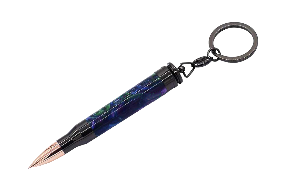 Bullet Key Chain - Gun Metal