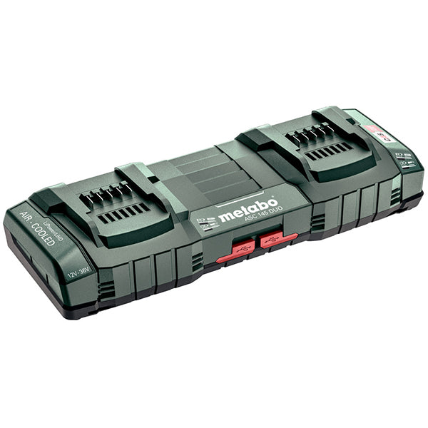 *METABO DOUBLE ASC 145 DUO QUICK CHARGER, 12-36 V, 