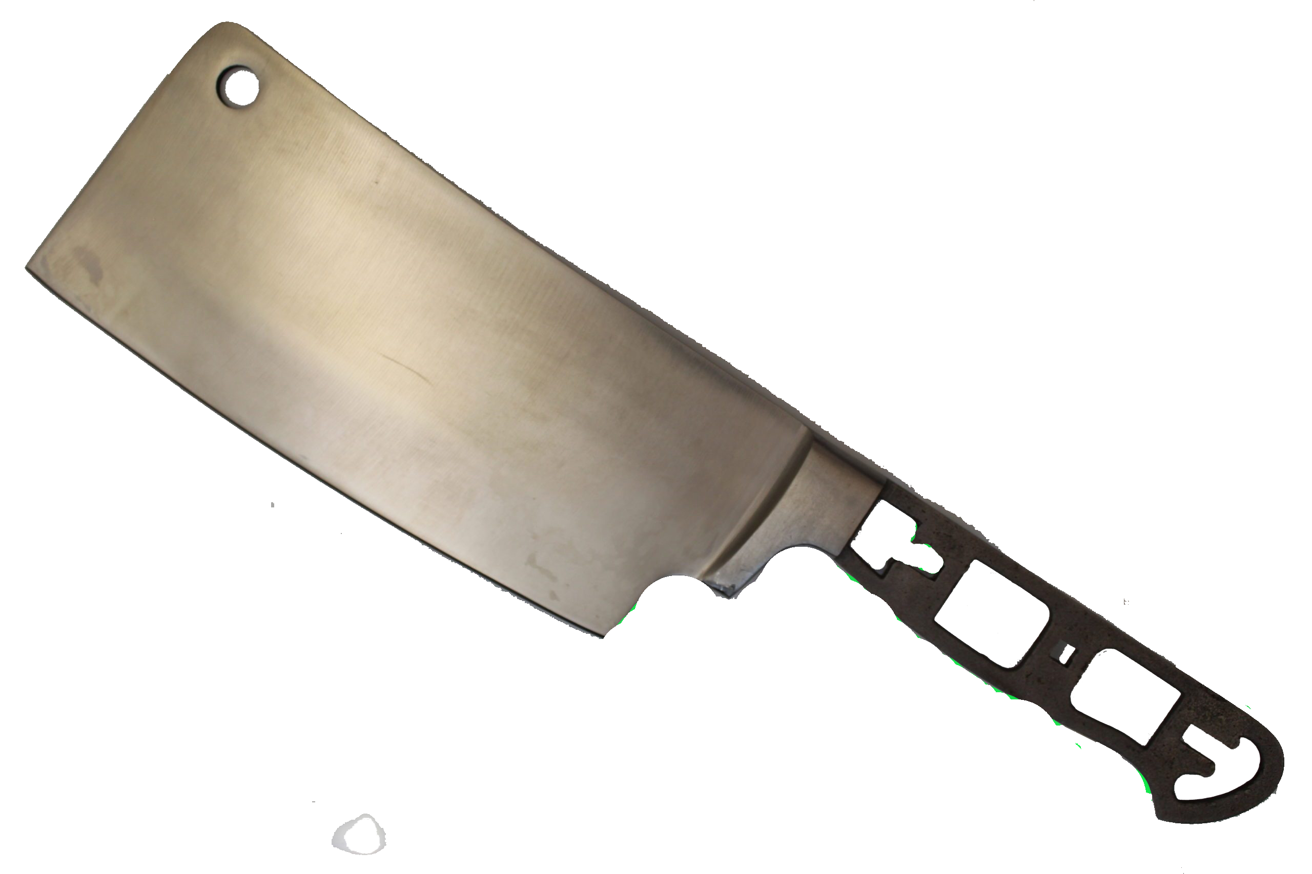 ** Bolster - Cleaver - Gein Cleaver Knife Blank with Bolster & Skeletonized Handle  - Satin