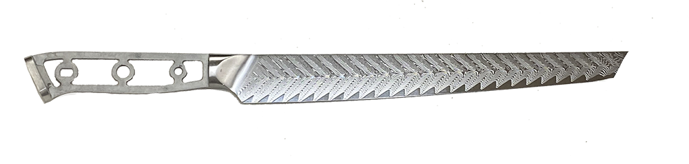 * VG10 Feather Pattern - Sujihiki Knife Blank - 15.25