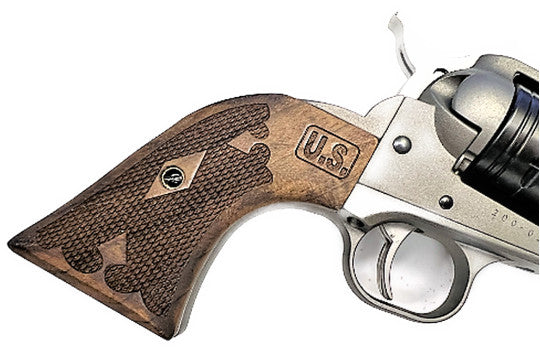 Ruger - Wrangler  Model - Checkered US Embossed Wooden Grips