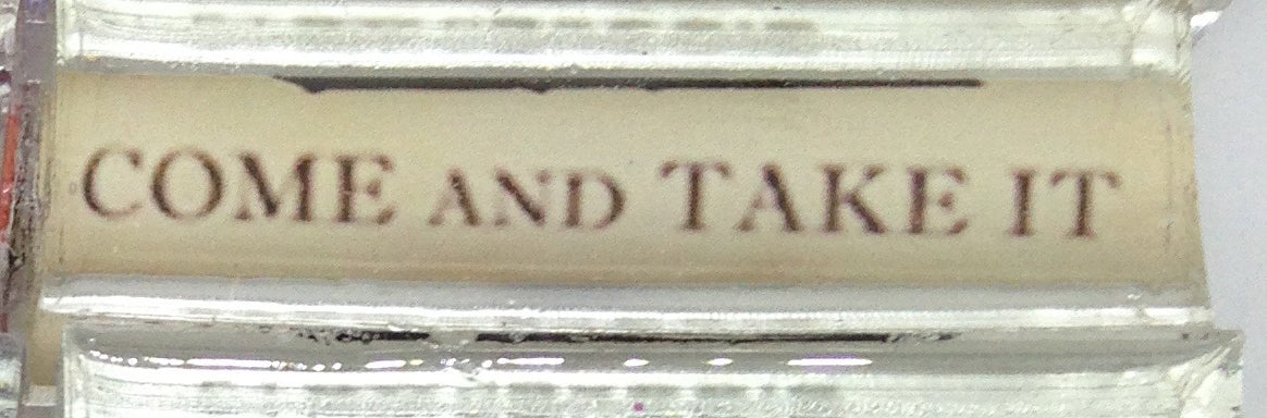 Cast Pen Blank - Come and Take It - Antique- Fits: Bolt Action Pen Kits