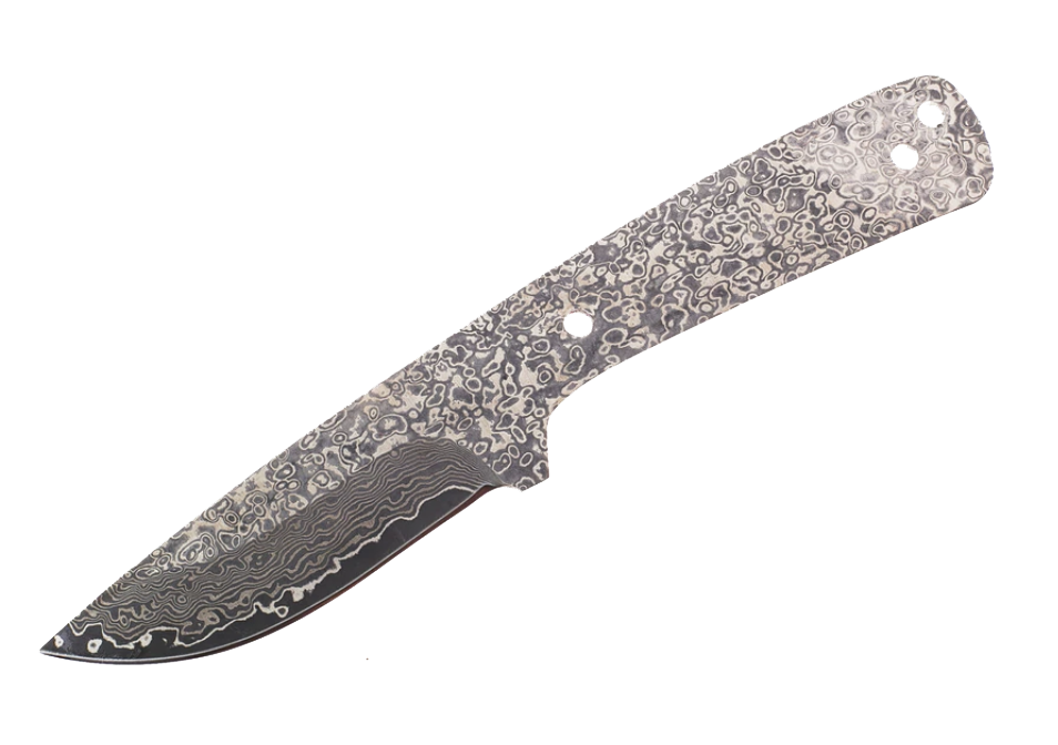 Damascus: San Mai Hook's Drop Point Skinner