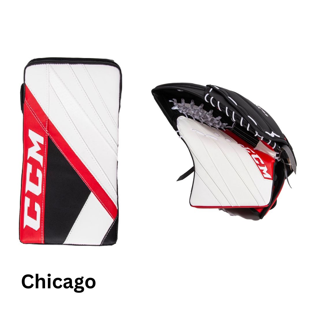 CCM Intermediate EFLEX E5.9 Hockey Goalie Blocker + Trapper