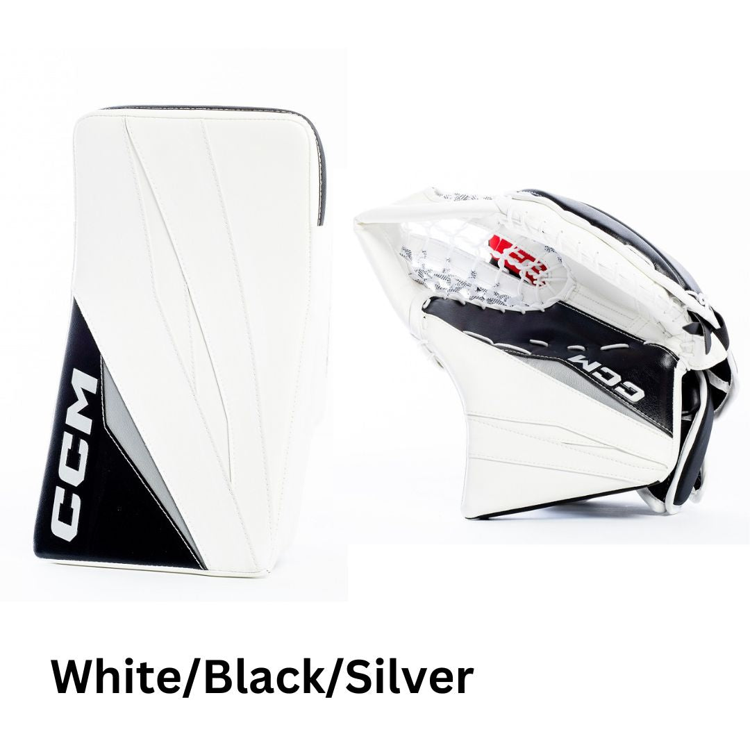 CCM Senior Axis XF Pro USC Spec Hockey Goalie Blocker + Trapper