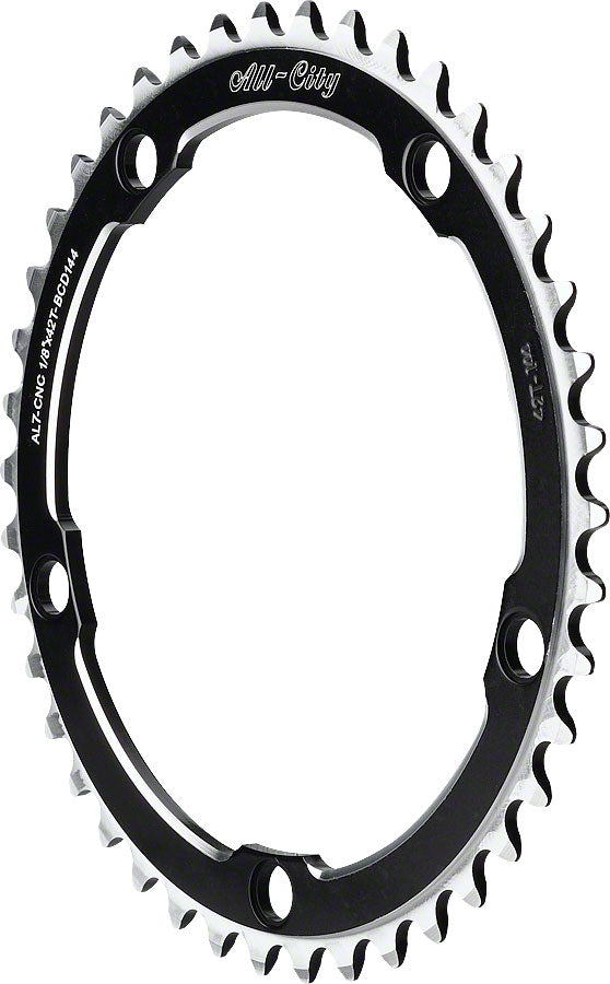 All-City 42T, 144 Black 1/8 612 Track Ring Chainring