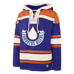 Women's NHL Edmonton Oilers '47 Brand Grey Harper Hoodie - Sports Closet