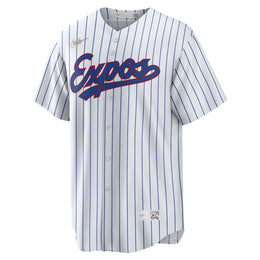 Montreal Expos MLB 47 Brand Men's White Pin Stripe White Raglan 3