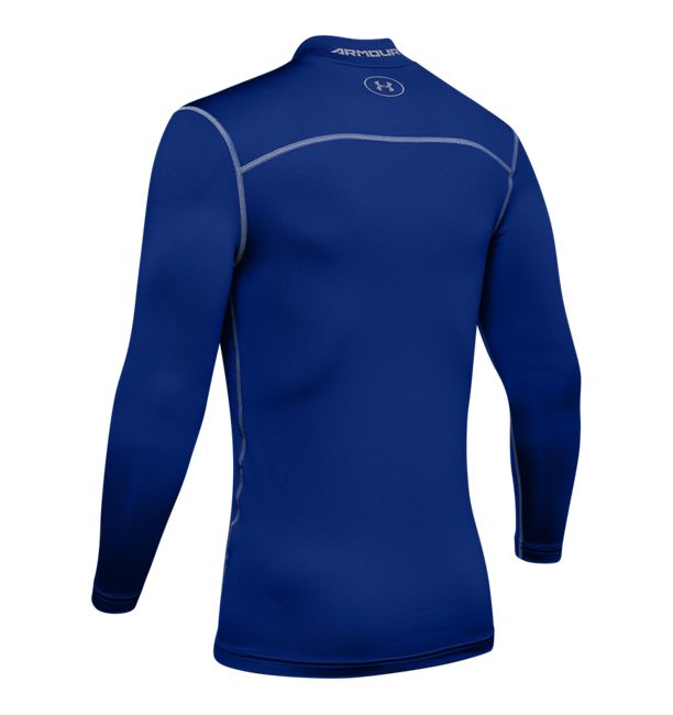 Under Armour, Tops, Under Armour Cold Gear Mock Neck Long Sleeve Blue Top  Womens Size Small
