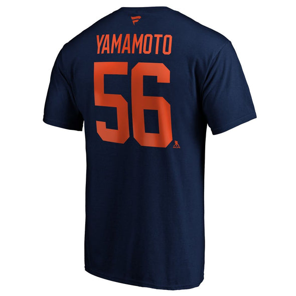 Shop Fanatics Branded Men's NHL Edmonton Oilers Kailer Yamamoto Alternate Player T-Shirt Edmonton Canada Store