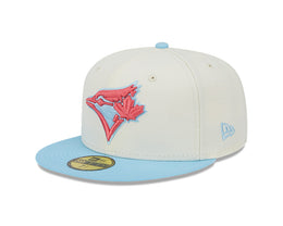 Toronto Blue Jays Hat New Era 59FIFTY Blue White Maple Leaf Size 8 On Field  BP