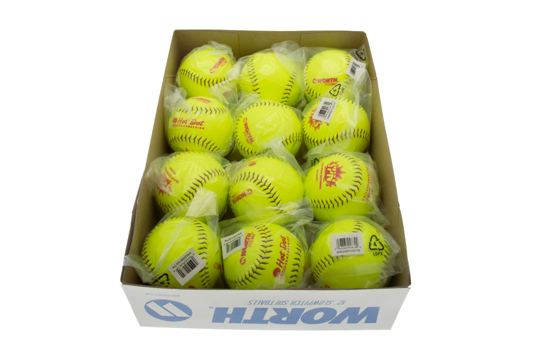 Rawlings 12 Neon Yellow Indoor/Training Softball - FP12S - Chuckie's Sports  Excellence