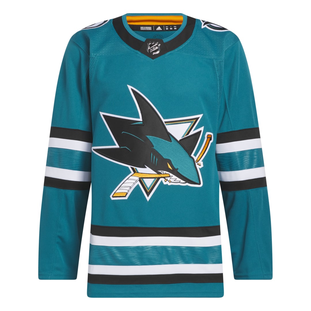 adidas NHL San Jose Sharks Authentic Primegreen NEW Home Jersey