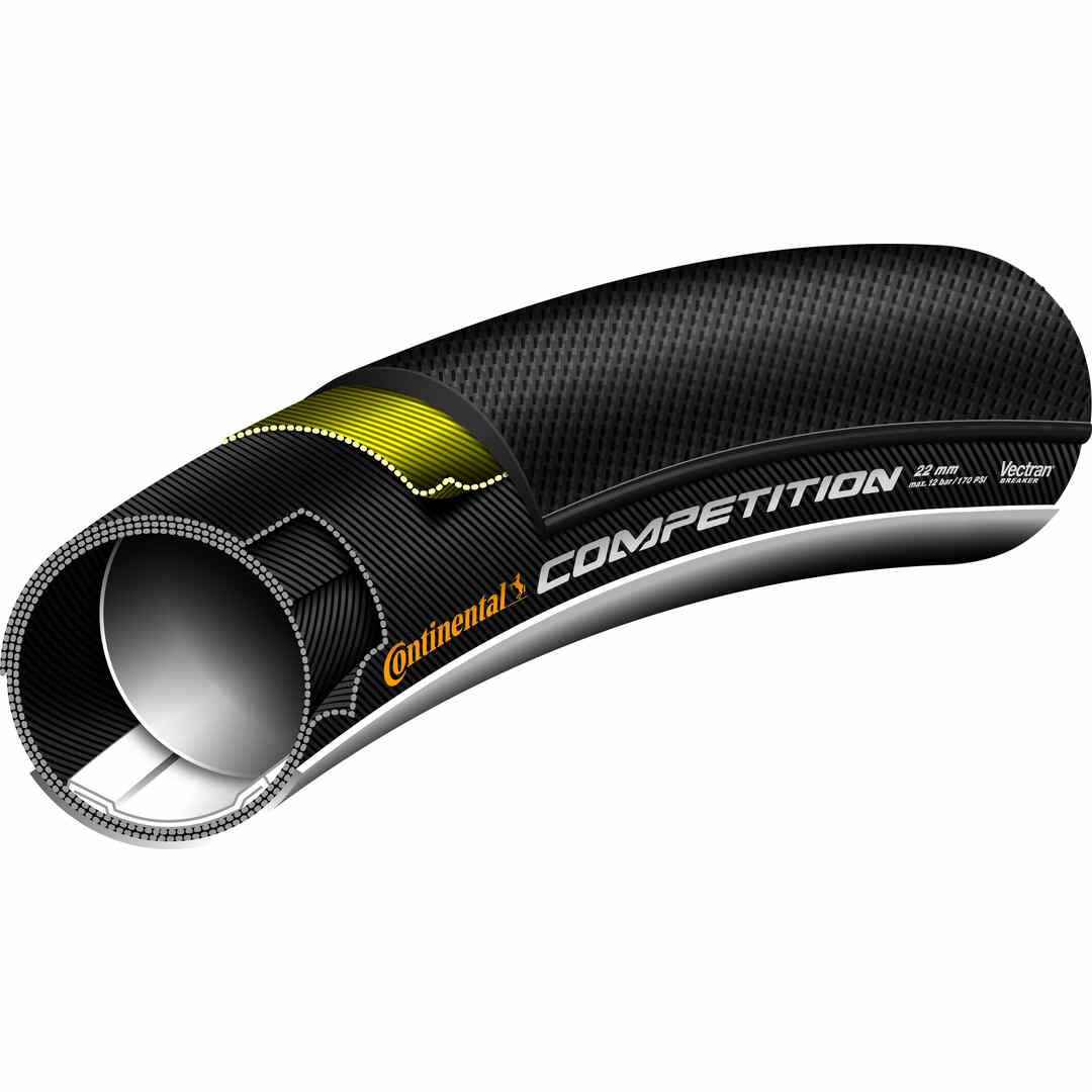 Continental Competition Tubular 28x22 Black + Black Chili Road Tire