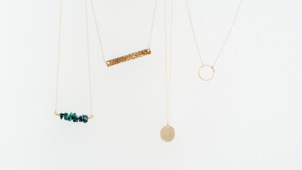 4 Gold Filled Necklaces by January Eleven