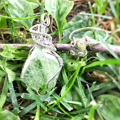 Peridot Wire Wrapped Necklace and Ring