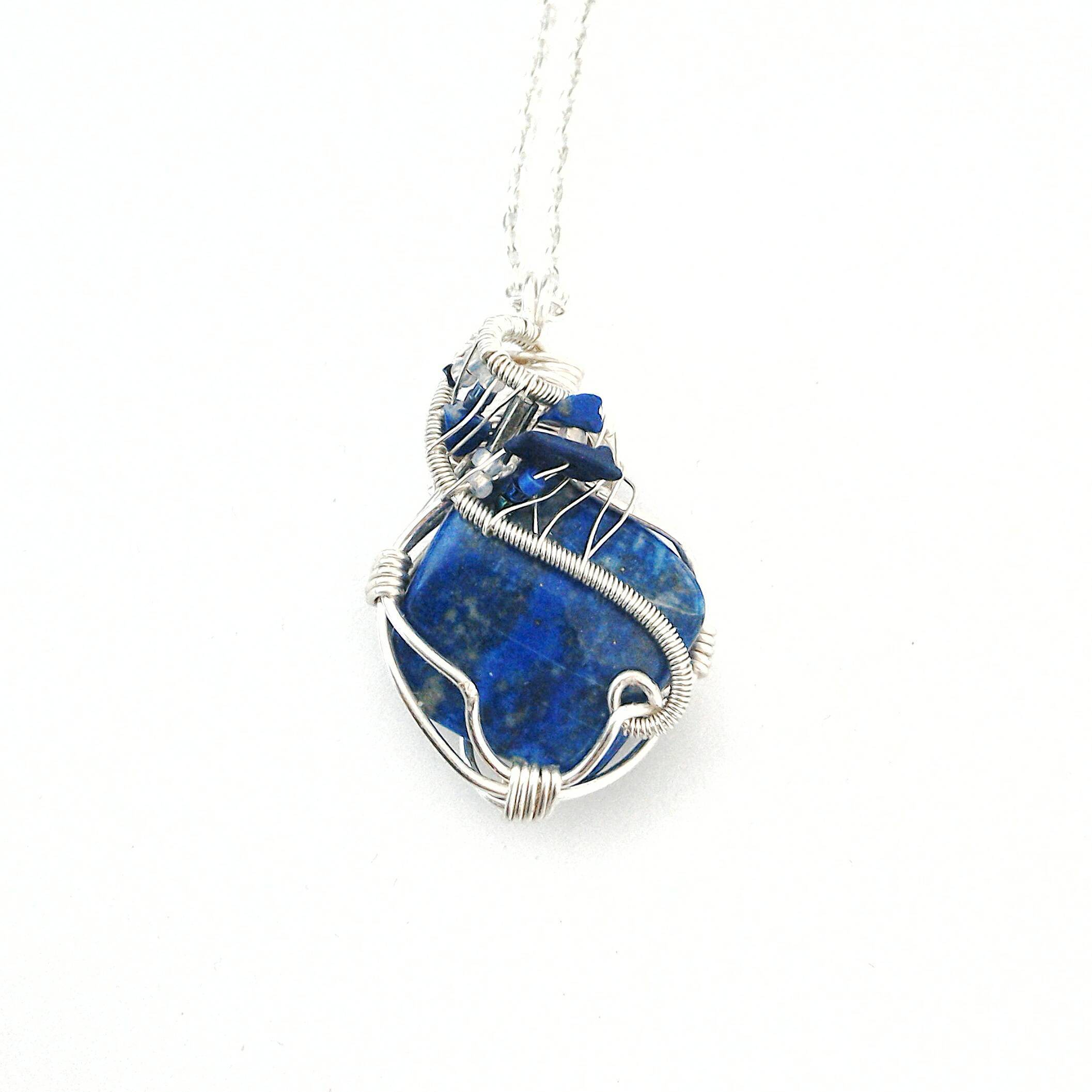 lapis lazuli crystal necklace