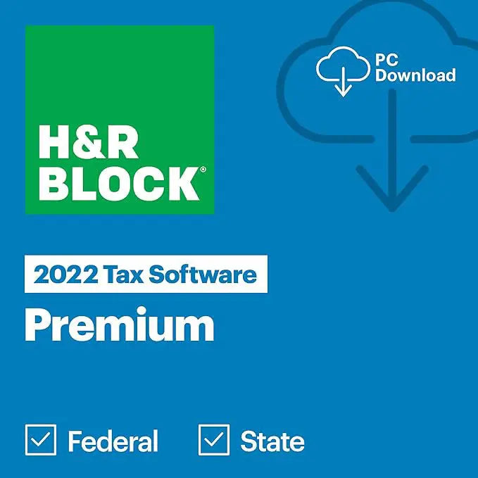 H&R Block Premium 2022 for 1 User, Windows, Download